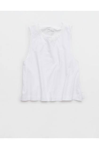 Aerie Dream Jersey Pajama Tank Top White