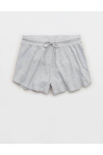 OFFLINE By Aerie Wow! Waffle Short Medium Heather Gray