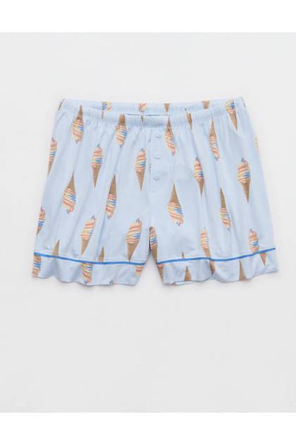 Aerie Real Soft® Pajama Boxer Eyelet Blue