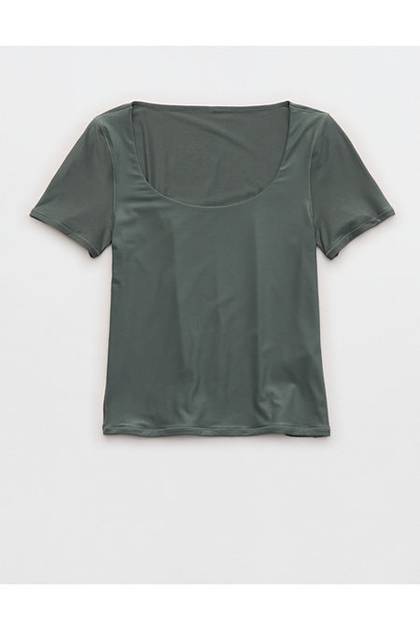 SMOOTHEZ Short Sleeve Scoop T-Shirt Royal Palm