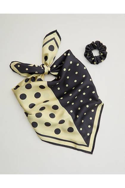 Aerie Satin Headscarf and Scrunchie Citron
