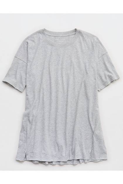 Aerie Basic Boyfriend T-Shirt Medium Heather Gray