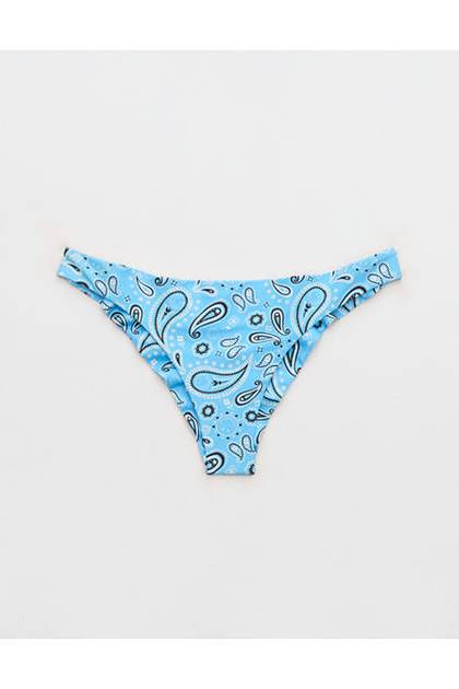 Aerie | Smiley® Happy Cheeks Bikini Bottom Blue Plunge