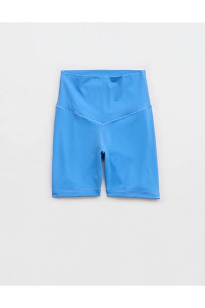 OFFLINE By Aerie Real Me XTRA High Waisted 5" Bike Short Tidal Blue