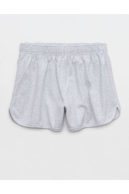 OFFLINE By Aerie Pique Short Light Heather Gray