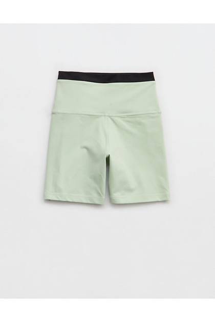 OFFLINE By Aerie The Hugger High Waisted 5" Colorblock Bike Short Aloe