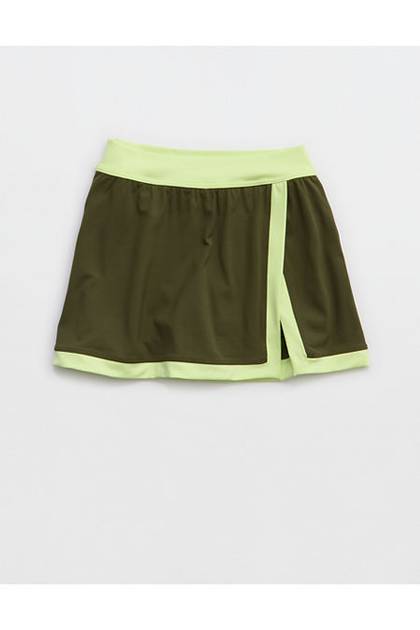 OFFLINE By Aerie Real Me XTRA Colorblock Skort Military Green