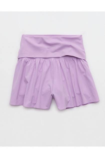 OFFLINE By Aerie Real Me Foldover Flowy Short Lively Lilac
