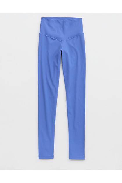 OFFLINE By Aerie Real Me XTRA High Waisted Ribbed Legging Ice Blue