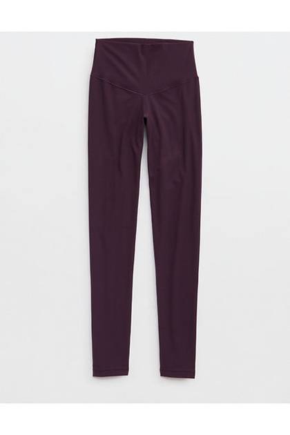OFFLINE By Aerie Real Me XTRA High Waisted Ribbed Legging Cool Berry