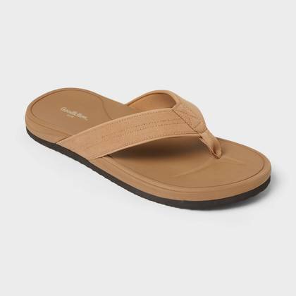 Men's Ian Comfort Flip Flop Thong Sandals - Goodfellow & Co™ Tan S