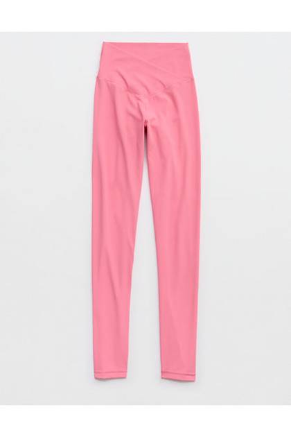 OFFLINE By Aerie Real Me High Waisted Crossover Legging Playful Pink