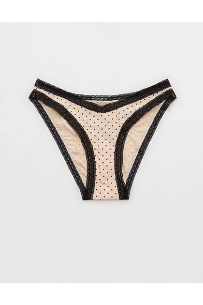 SMOOTHEZ Microfiber Lace Bikini Underwear Sandbar