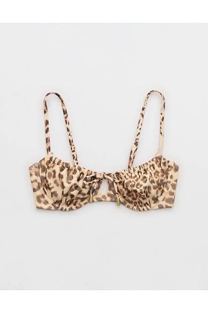 Aerie Mesh Unlined Underwire Bikini Top Natural