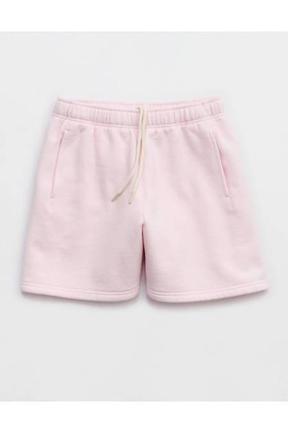 OFFLINE By Aerie 5" Cloud Fleece Short Pink Petal