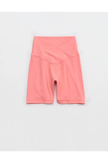 OFFLINE By Aerie Real Me Crossover High Waisted 5" Bike Short Wild Peach