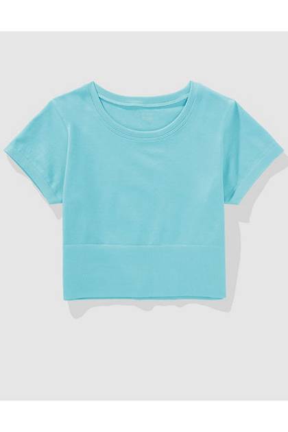 OFFLINE By Aerie Sidewalk Seamless Cropped T-Shirt Barbados