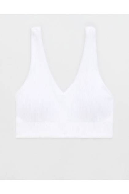 Superchill Seamless Padded Voop Bralette White