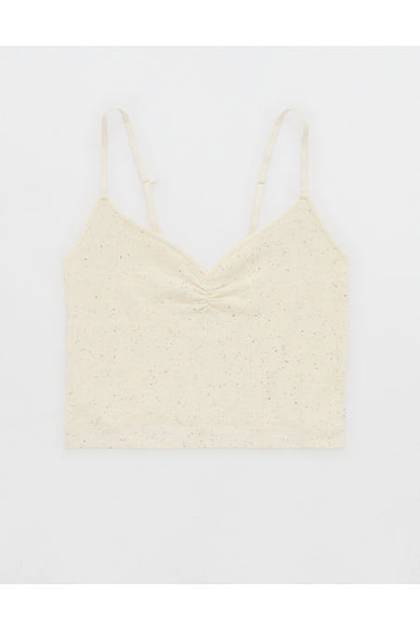 Superchill Seamless Waffle Bra Top Soft Muslin