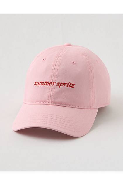 Aerie Graphic Baseball Hat Pink Clay
