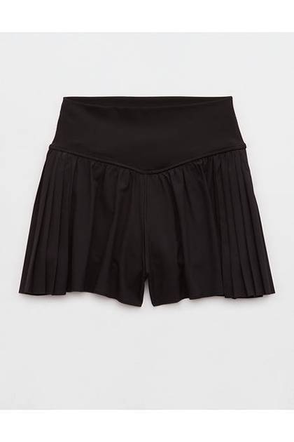 OFFLINE By Aerie Real Me Pleated Flowy Short True Black