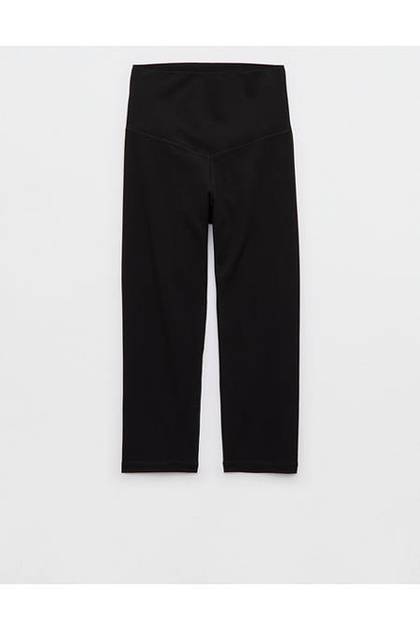 OFFLINE By Aerie Real Me XTRA High Waisted Capri True Black