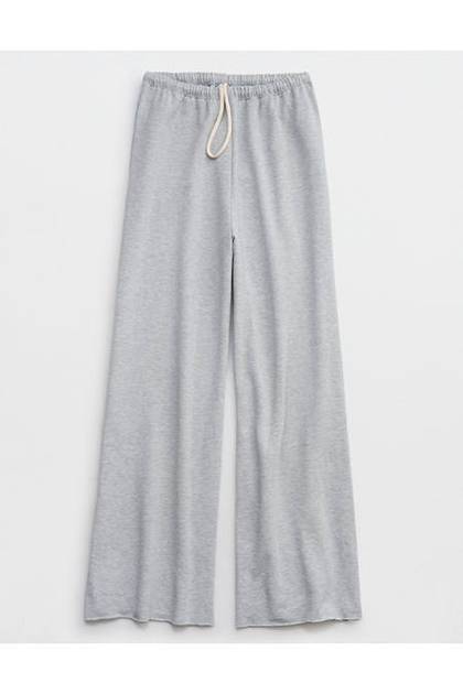 OFFLINE By Aerie OTT Fleece Super Wide Leg Pant Medium Heather Gray