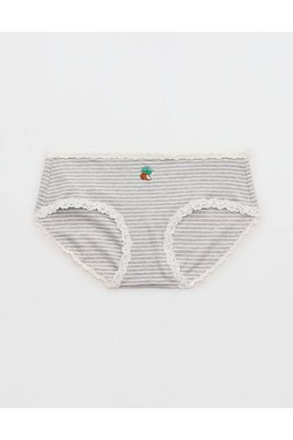 Superchill Cotton Lace Boybrief Underwear Medium Heather Gray