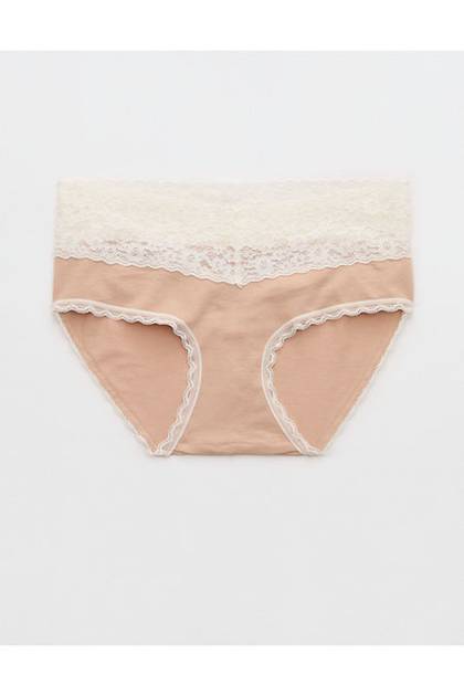 Superchill Vintage Lace Cotton Boybrief Underwear Sands