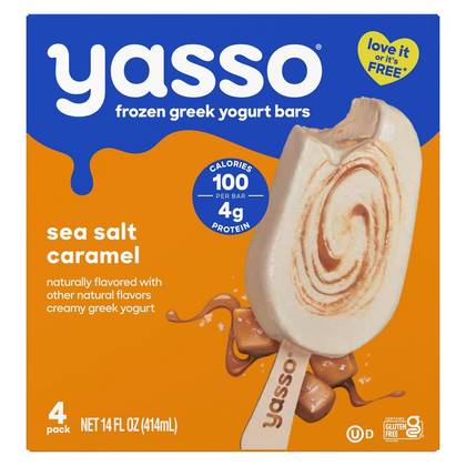 Yasso Frozen Greek Yogurt - Sea Salt Caramel Bars - 4pk/14 fl oz