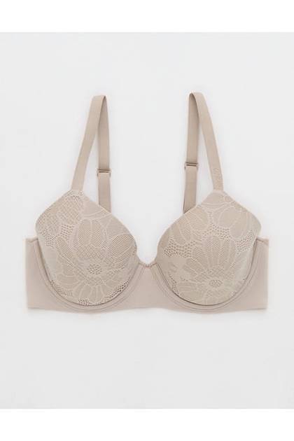 SMOOTHEZ Lace Full Coverage Lightly Lined Bra Stone Harbor