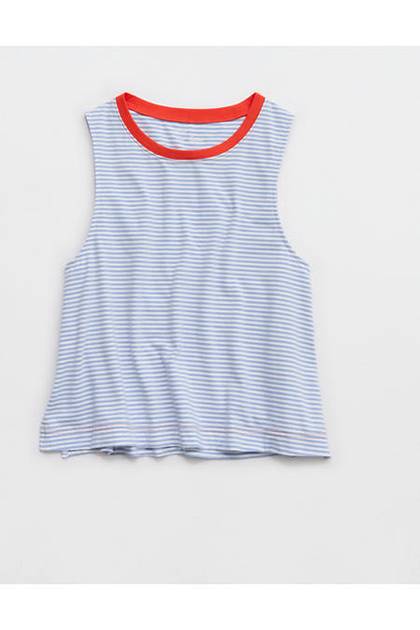 Aerie Dream Jersey Pajama Tank Top Monaco Blue