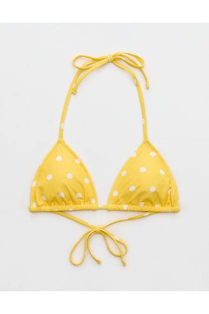 Aerie | Smiley® String Triangle Bikini Top Yellow Infusion