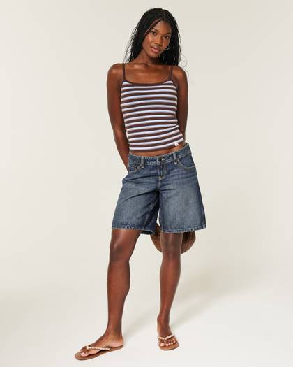 Hollister Andi Adjustable Ultra Low-Rise Jorts