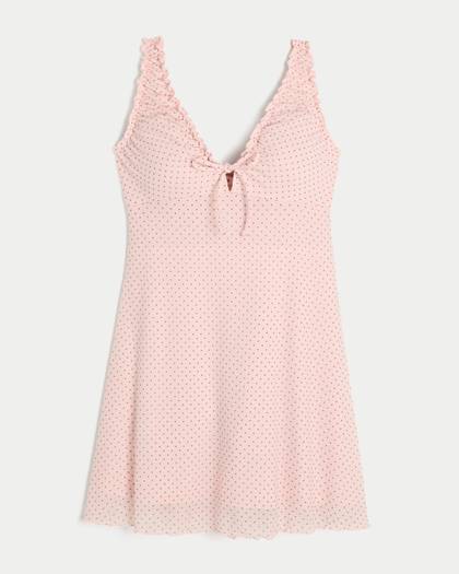 Mesh Knit Mini Dress