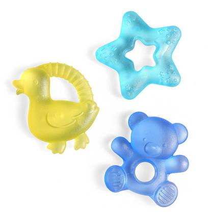 Itzy Ritzy Cutie Coolers Baby Teethers Set - Bear Goose Star - 3pk
