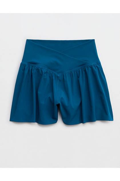 OFFLINE By Aerie Real Me Crossover Flowy Short Twilight Blue