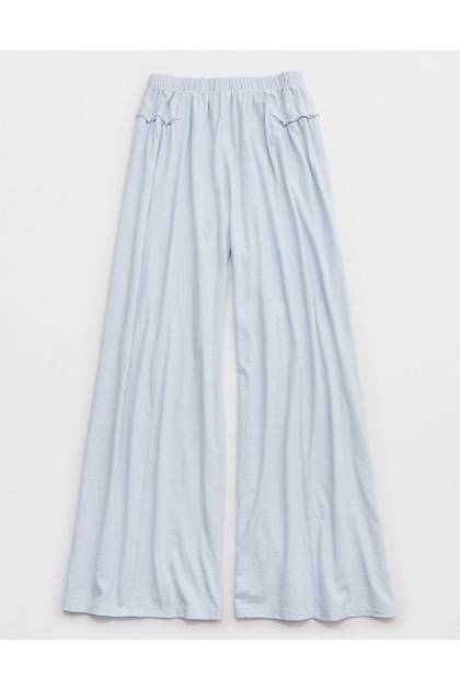 Aerie Happiest Wide Leg Pant Misty Sky