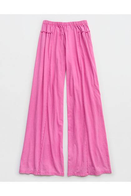 Aerie Happiest Wide Leg Pant Hot Fuchsia