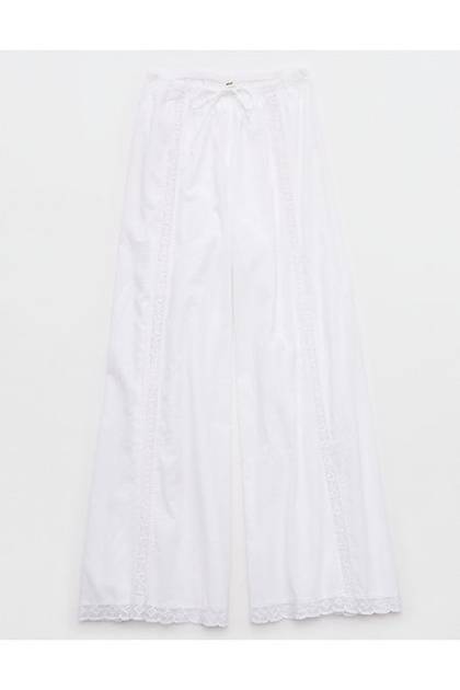 Aerie Cabana Wide Leg Pant White