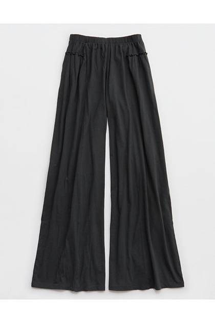Aerie Happiest Wide Leg Pant Smoked Gray