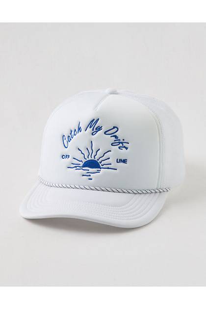 OFFLINE By Aerie Neoprene Trucker Hat Blue Vibe