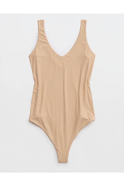 SMOOTHEZ Plunge Bodysuit Sands