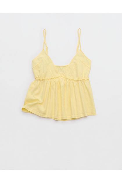 Aerie Happiest Babydoll Tank Top Citron