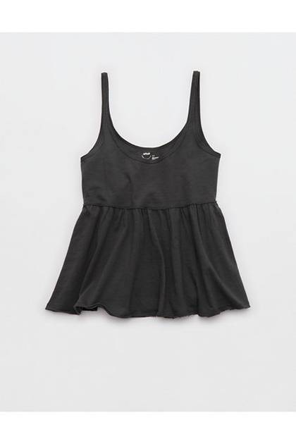 Aerie Happiest Tunic Tank Top Smoked Gray