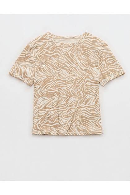 SMOOTHEZ Short Sleeve Crew T-Shirt Toasted Almond