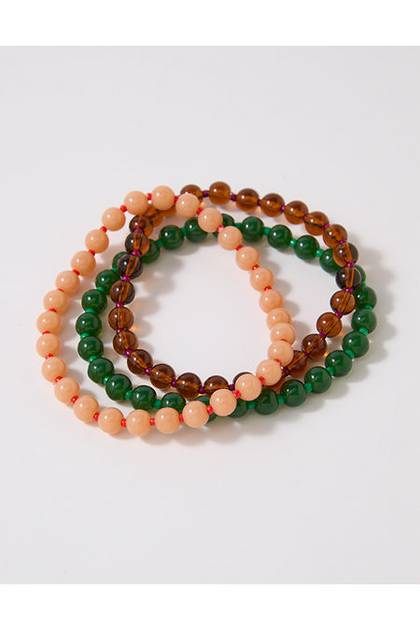 Aerie Colored Bead Bracelet Pack Multi