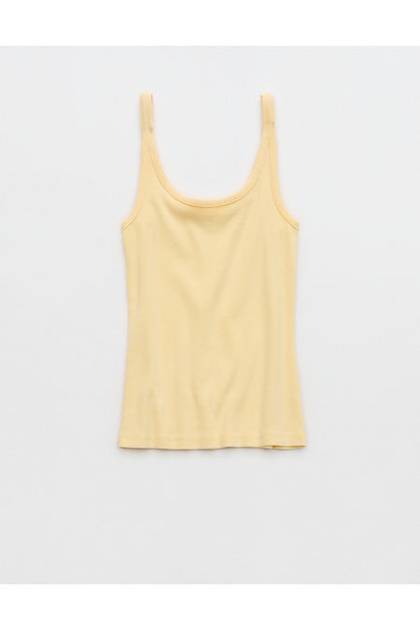 Aerie Reset Scoop Neck Tank Top Citron