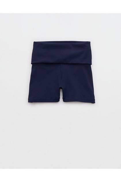 OFFLINE By Aerie Real Me XTRA Foldover 3" Bike Short Royal Navy