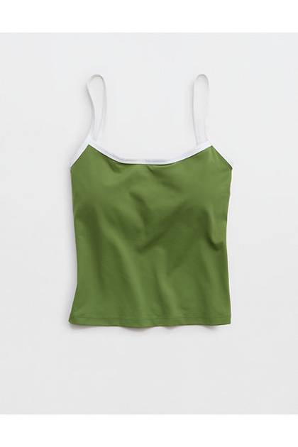 OFFLINE By Aerie Real Me XTRA Cami Tank Top Olive Moss